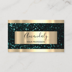 Professional Makeup Artist Event Planner Wood Teal Business Card
