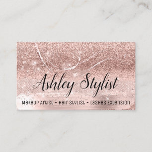 Professional Makeup Artist Eyelash Extensions Business Card