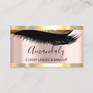 Professional Makeup Artist Eyelash Rose Modern Business Card