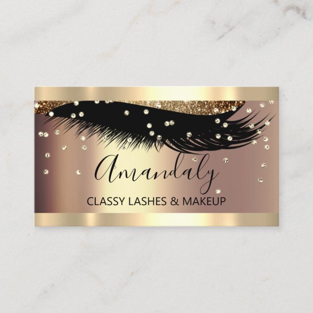 Professional Makeup Artist Eyelash Unique Confetti Business Card (Front)