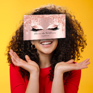 Professional Makeup Artist Eyelashes Extension Business Card