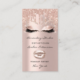 Professional Makeup Artist Eyelashes Hairdesser Business Card