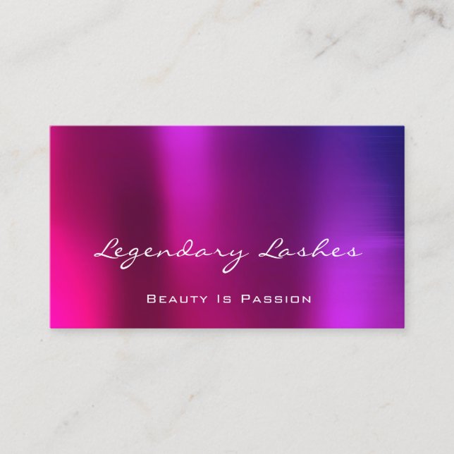 Professional  Makeup Artist Holograph Pink Berry Business Card (Front)
