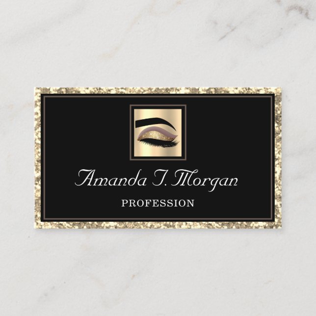 Professional Makeup Artist Lashes Microblading Business Card (Front)