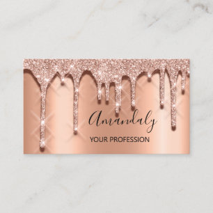 Professional Makeup Artist Lashes Rose Blush Gold Business Card