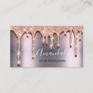 Professional Makeup Artist Lashes Rose Blush Grey Business Card
