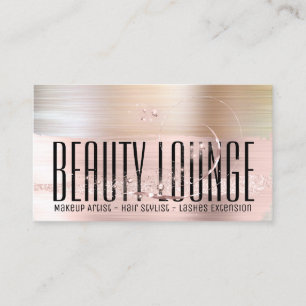 Professional Makeup Artist Minki Lashes Rose Business Card