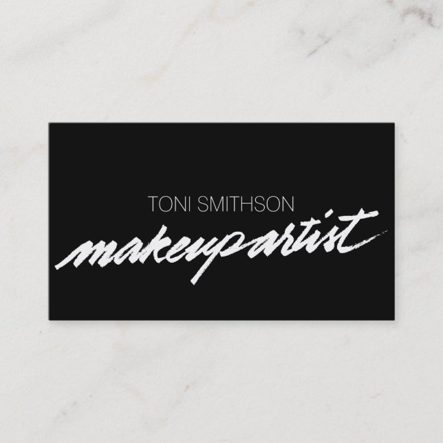 Professional Makeup Artist MUA Business Card (Front)