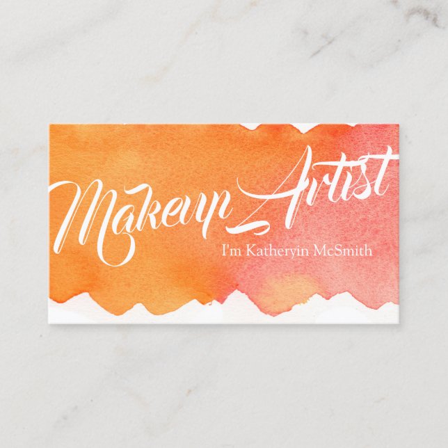 Professional Makeup Artist MUA Make UP Artist Business Card (Front)