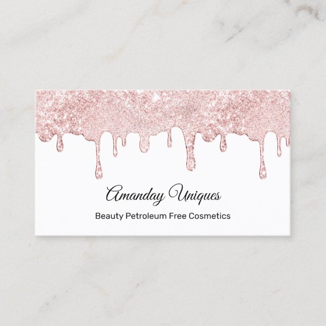 Professional Makeup Artist Nails Cosmetics Business Card (Front)