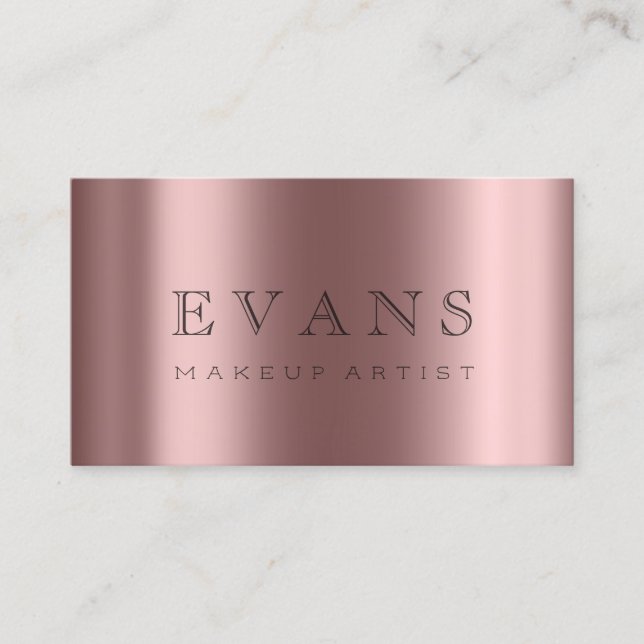 Professional Makeup Artist Rose Appointment Card (Front)