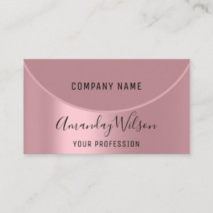 Professional Makeup Artist Rose Modern Blush Business Card