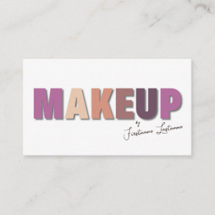 Professional makeup artists and styling experts business card