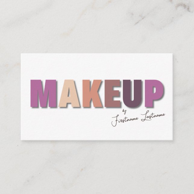 Professional makeup artists and styling experts business card (Front)