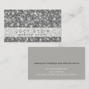 Professional Makeup Beauty Chic Diamonds Business Card