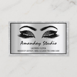 Professional Makeup Eyelash Brows Appointment Business Card