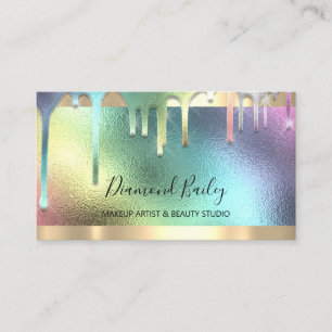 Professional Makeup Eyelashes Holograph Nails Hair Business Card