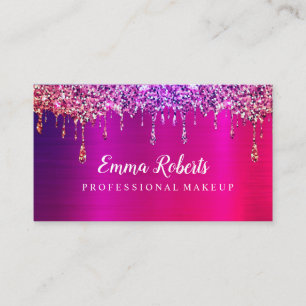 Professional Makeup Glitter Business Card