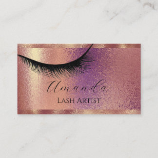 Professional Makeup Lash Artist Aesthetician Glitt Business Card