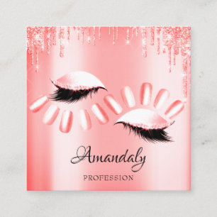Professional Makeup Nail Manicure Lash Wax Royal Square Business Card