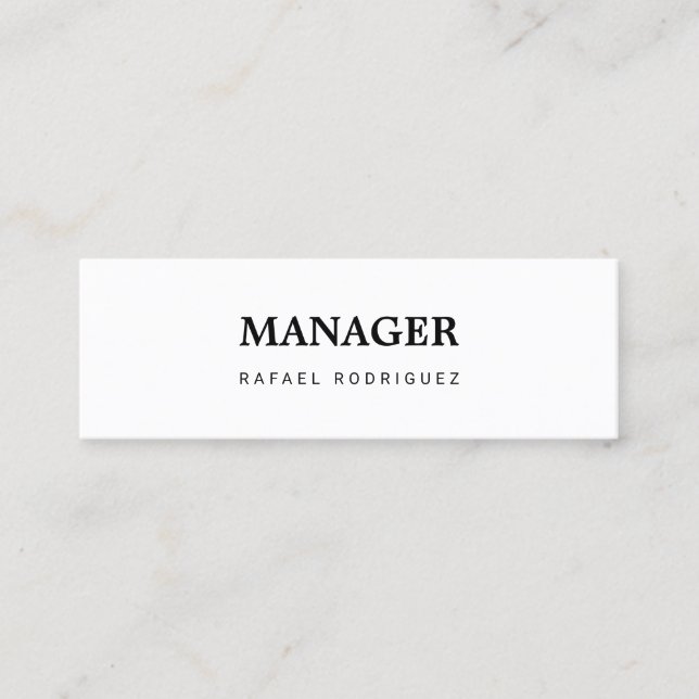 Professional Manager Mini Business Card (Front)