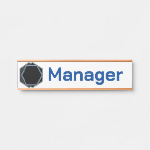 Professional Manager Name Tag Door Sign