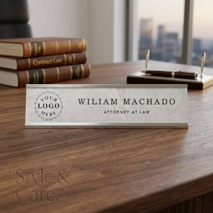 Professional Marble Finis NamePlate for Attorneys