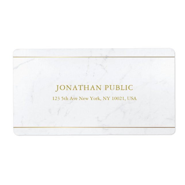 Professional Marble Gold Text Simple Design Trendy (Front)