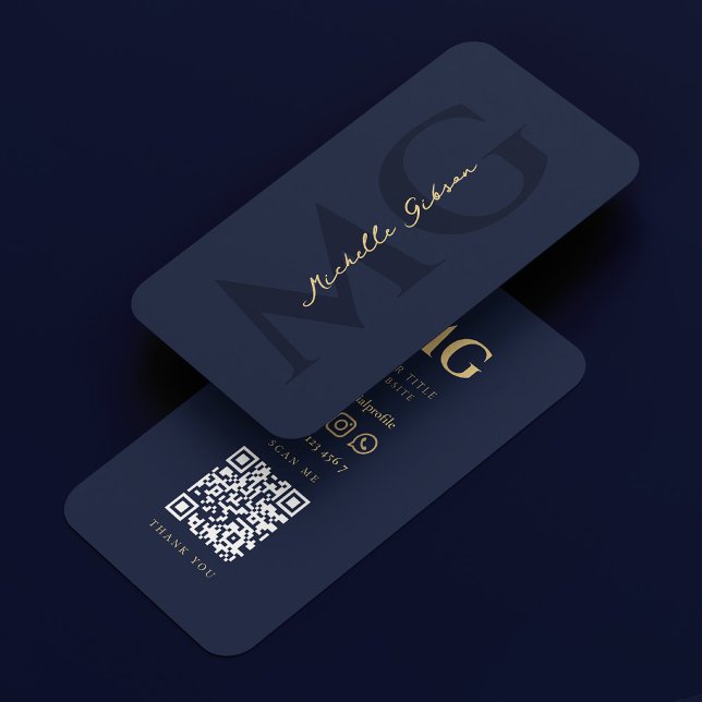 Professional Marketing Dark Navy Blue Modern  Business Card (Professional Marketing Dark Navy Blue Modern Business Card
)