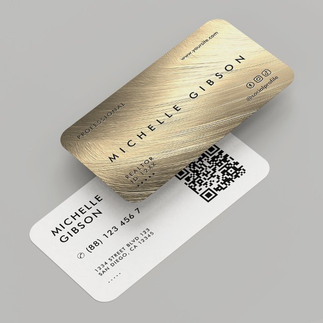 Professional Marketing Faux Gold Metallic Modern Business Card (Professional Marketing Faux Gold Metallic Modern Business Card
)