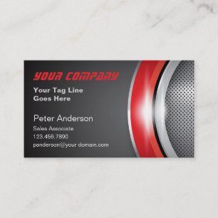 Professional Masculine Chrome Metal Business Card