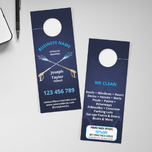 Professional Masculine Pressure Wash Power Washing Door Hanger