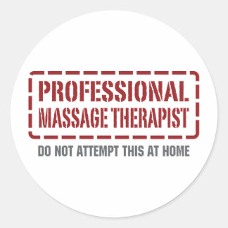 Professional Massage Therapist Classic Round Sticker