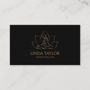 Professional Massage Therapist Lotus CHIROPRACTOR Business Card