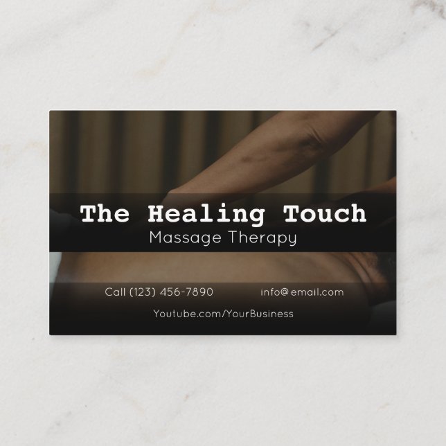 Professional Massage Therapy Masseuse Relaxation Business Card (Back)