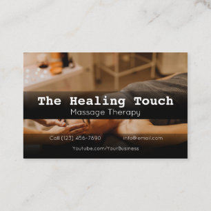 Professional Massage Therapy Masseuse Relaxation Business Card