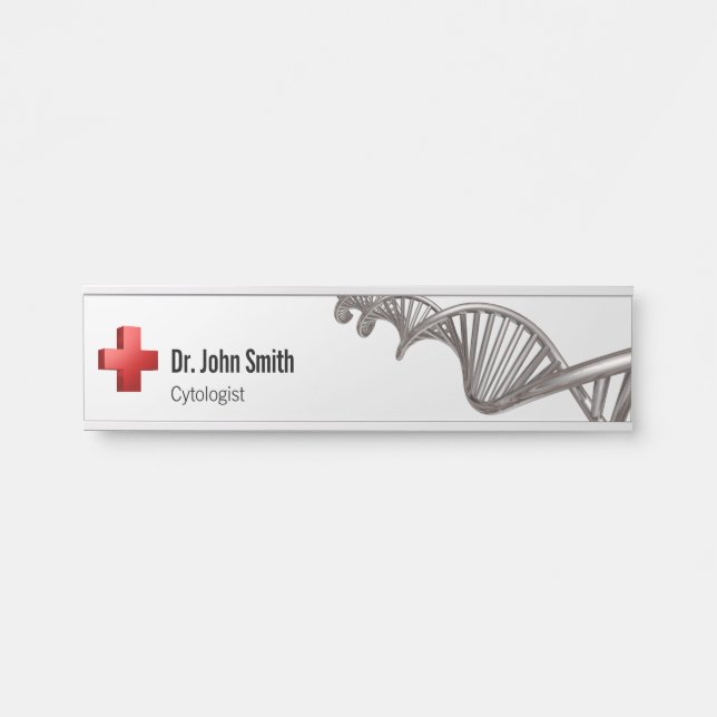 Professional Medical 3D Symbol Cross DNA Door Sign (Front)