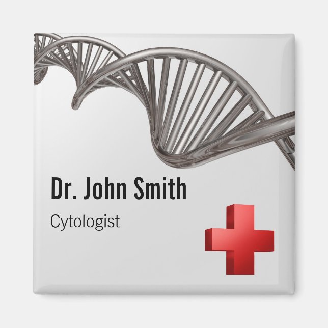 Professional Medical 3D Symbol Cross DNA Magnet (Front)