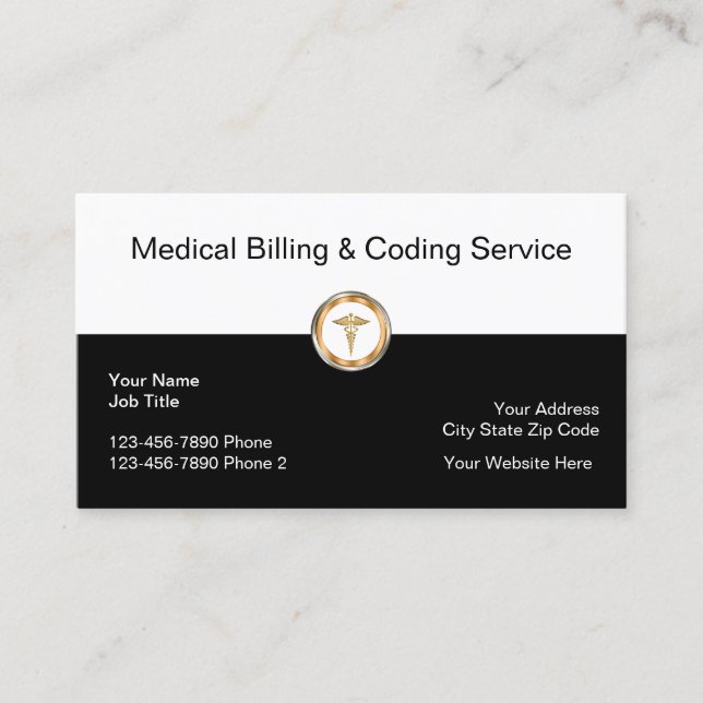 Professional Medical Billing Business Cards (Front)