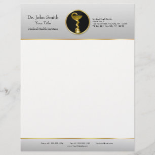 Professional Medical Gold Hygieia Bowl Custom Letterhead