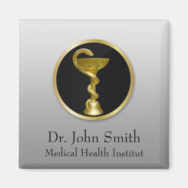 Professional Medical Hygieia Gold Bowl Magnet (Front)