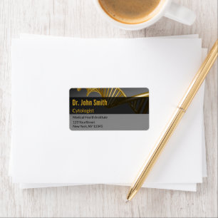 Professional Medical Luxury Gold DNA Address Label