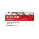 Professional Medical Science DNA Address Label<br><div class="desc">Professional business design for medical purposes featuring a silver chrome strand of 3D DNA on a clean background. Perfect for any business related to healthcare like a medical office, doctor office, clinic or hospital; especially associated with science of DNA, genetic testing, gen research, scientists of biology, cytology, professions in a...</div>