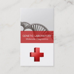 Professional Medical Science DNA Strand Cross Business Card
