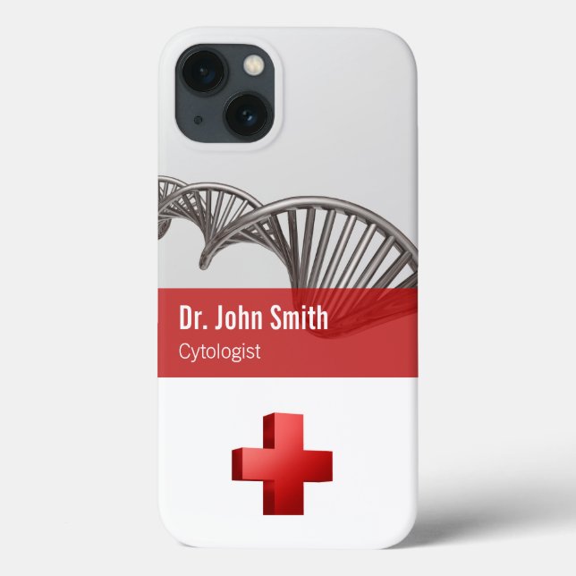 Professional Medical Science DNA Strand Cross Case-Mate iPhone Case (Back)