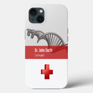 Professional Medical Science DNA Strand Cross iPhone 13 Case
