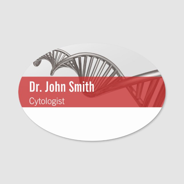 Professional Medical Science DNA Strand Name Tag (Front)