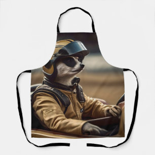 Professional Meerkat Racing Driver, badge Apron
