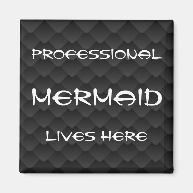 Professional Mermaid Lives Here Magnet (Front)