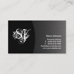 Professional Metal Business Card Financial Planner